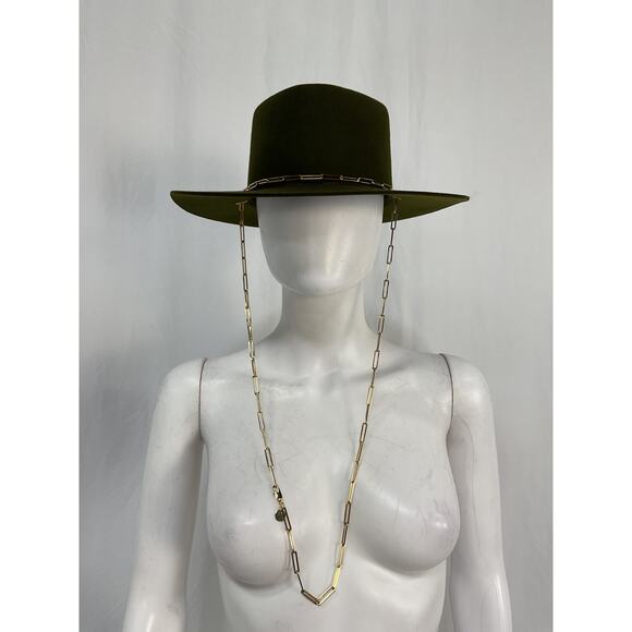 Van Palma 'Ulysse' Green Merino Wool Hat Size M - Picture 2 of 4